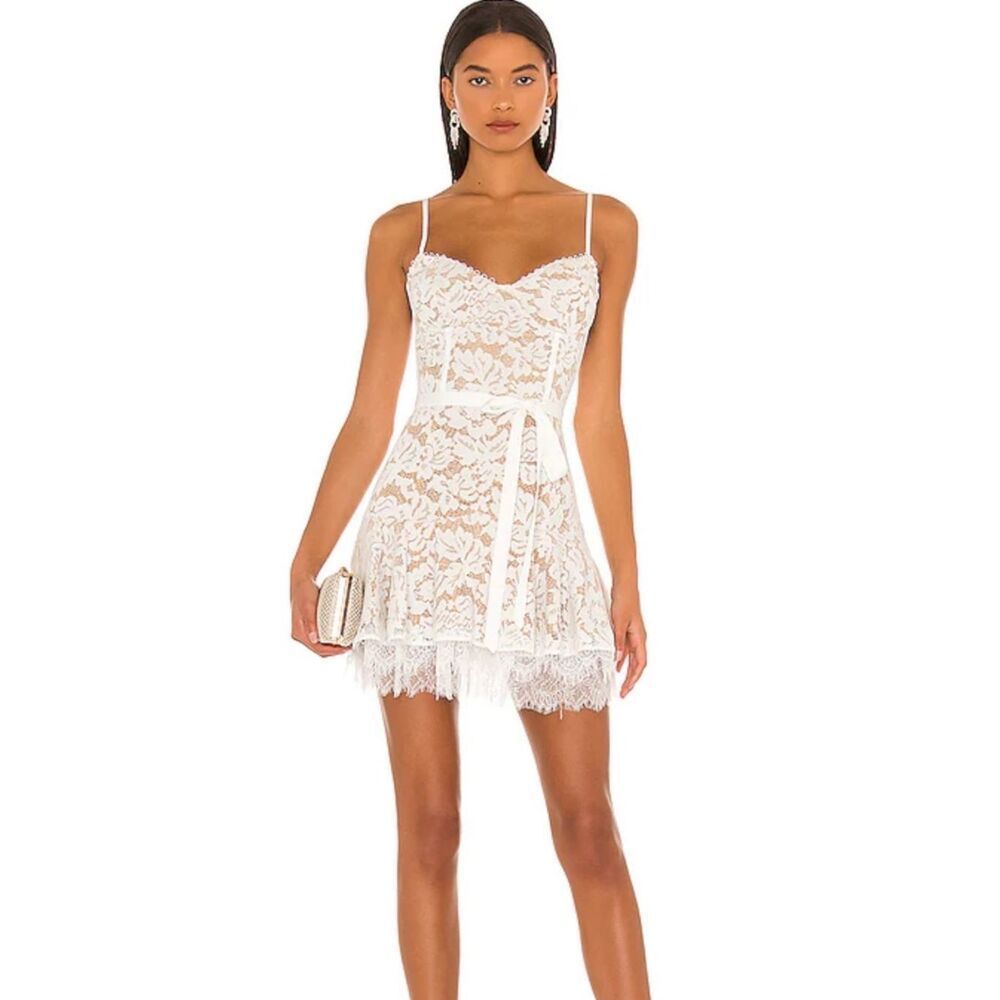 V. Chapman Candice Dress in White Lace